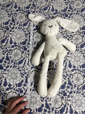 Mamas & Papas Plush White Bunny Toy for Kids - Soft Cuddly Companion like new